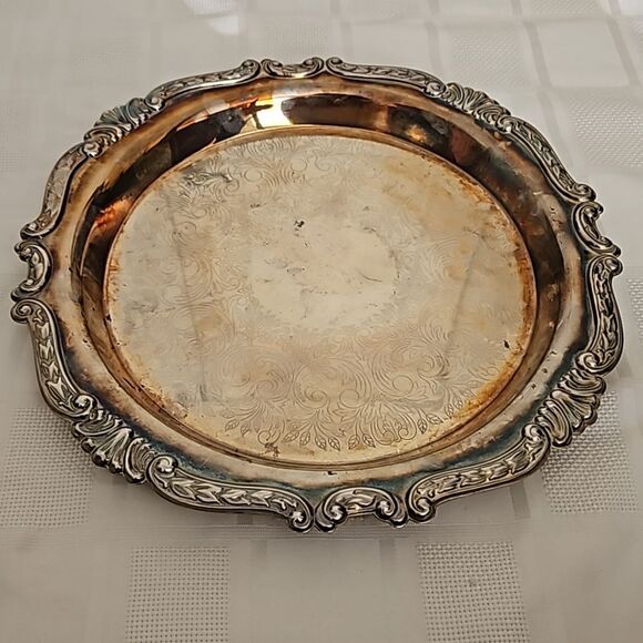 E.P Steel Vintage Silver Platter 13"-13" - Picture 14 of 16